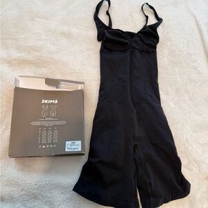 SKIMS Brown Zip Front Bodysuit